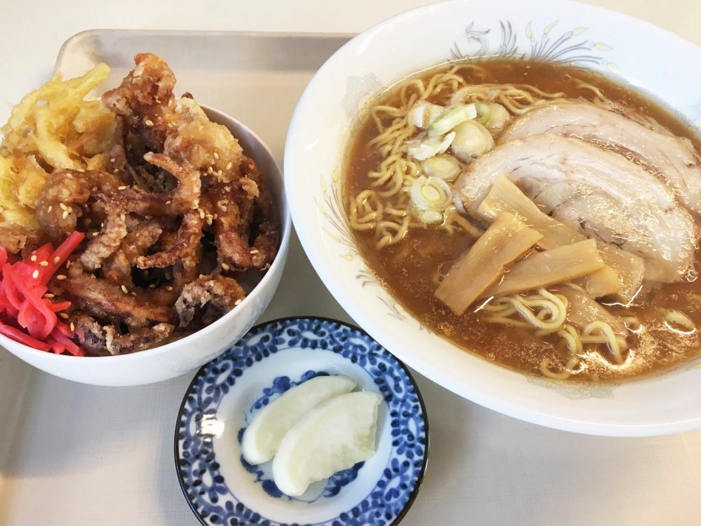 ラーメンゲソ丼セット